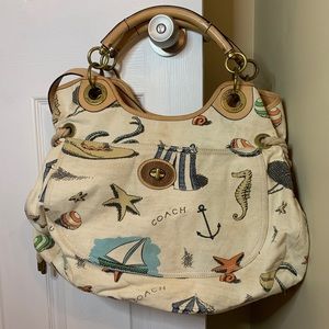Coach Pierre Le Tan Canvas Beach Bag Tote